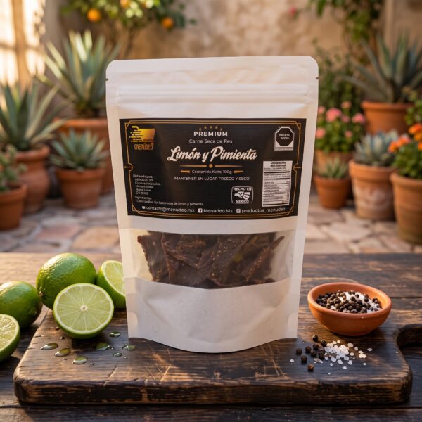 Carne seca con limón y pimienta